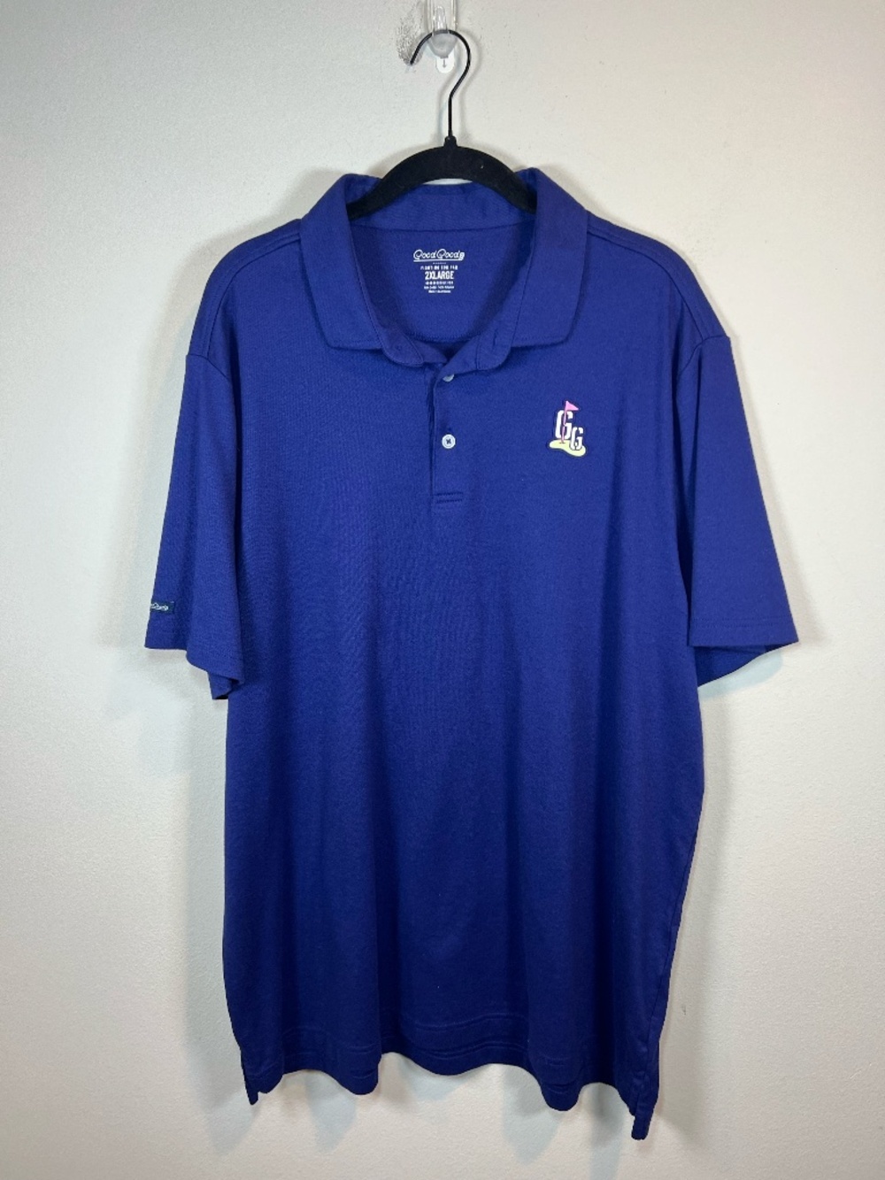 Good Good Midnight Sky Golf Polo Shirt Blue UPF 50 Athletic Fighting for Par 2XL